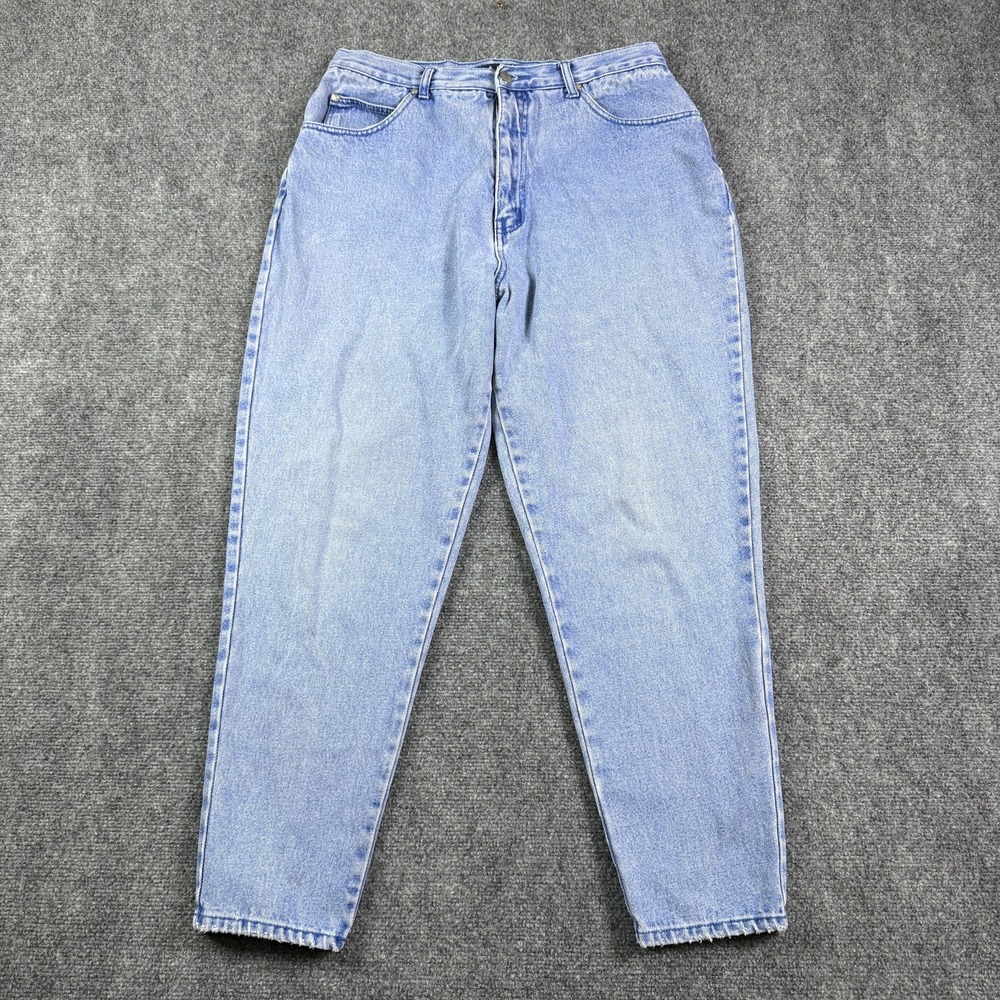 LA Blues Womens Mom Jeans Sz 18 Vintage 90s High Rise Relaxed Tapered Light Wash